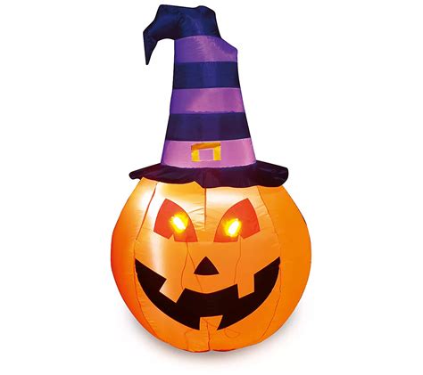 The enchanting beauty of a pumpkin witch inflatable prop